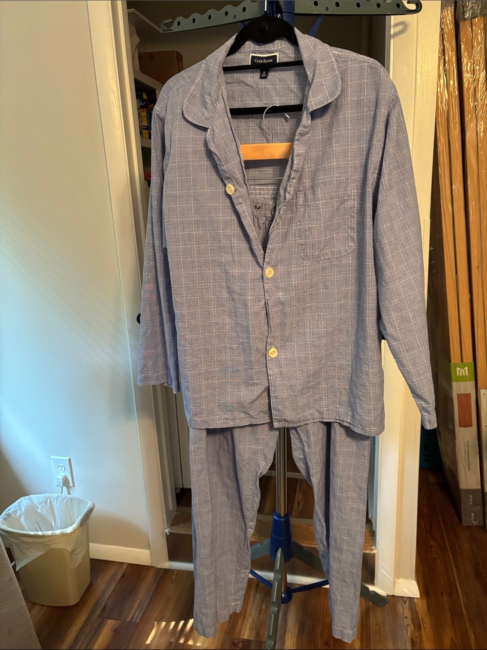 Club Room Blue Plaid Men’s Pajama Set
